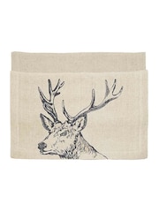 The Just Slate Company Linen Stag Table Runner - Image 1 of 2