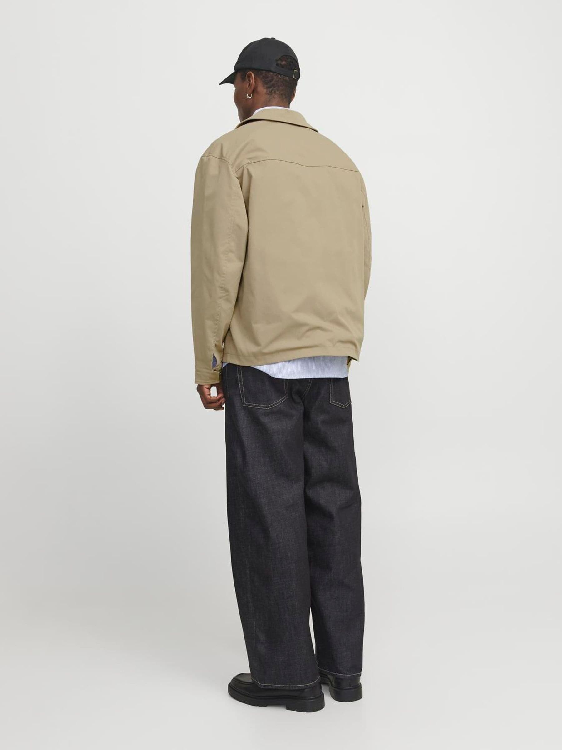 JACK & JONES Cream Zip Up Worker Jacket