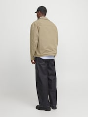 JACK & JONES Cream Zip Up Worker Jacket - Image 3 of 6
