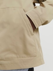 JACK & JONES Cream Zip Up Worker Jacket - Image 4 of 6