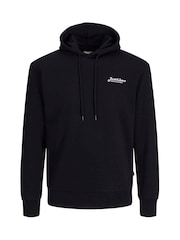 JACK & JONES Black Hoodie Sweat T-Shirt And Shorts Co Ord Set - Image 2 of 4