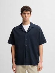 BOSS Blue Relaxed Fit 100% Cotton Logo Shirt - Image 1 of 5