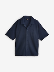 BOSS Blue Relaxed Fit 100% Cotton Logo Shirt - Image 5 of 5