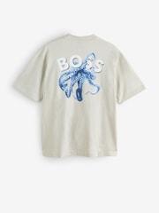 Marrón - BOSS Relaxed Fit Logo T-Shirt - Imagen 6 de 6