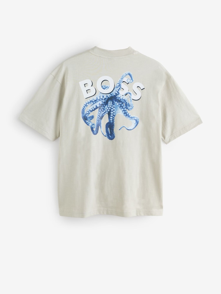 Marrón - BOSS Relaxed Fit Logo T-Shirt - Imagen 6 de 6