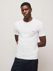 HUGO Blue/White/Navy 100% Cotton T-Shirts 3 Pack - Image 2 of 4