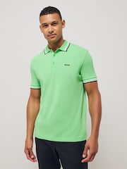 BOSS Green Regular Fit Paddy Tipped Collar Polo Shirt - Image 1 of 5