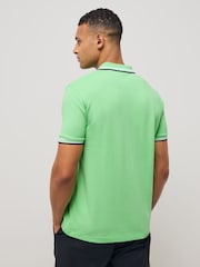 BOSS Green Regular Fit Paddy Tipped Collar Polo Shirt - Image 2 of 5