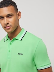 BOSS Green Regular Fit Paddy Tipped Collar Polo Shirt - Image 3 of 5