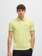 أصفر - BOSS Paddy Pro Tipped Collar Polo Shirt - صورة 1 من 5