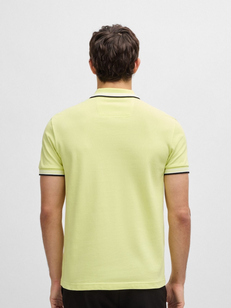 أصفر - BOSS Paddy Pro Tipped Collar Polo Shirt - صورة 2 من 5
