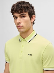 أصفر - BOSS Paddy Pro Tipped Collar Polo Shirt - صورة 4 من 5