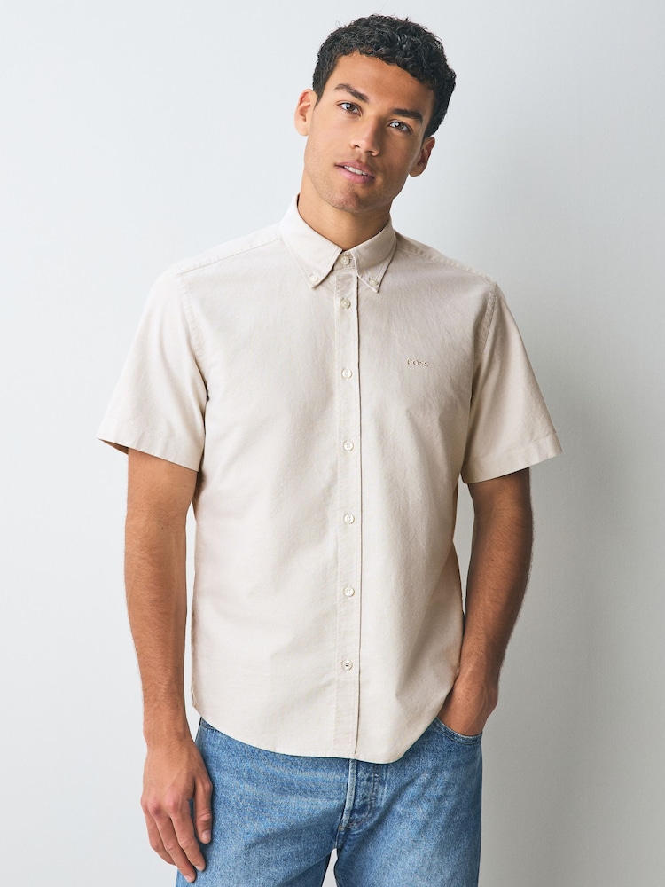 BOSS Brown Regular Fit Liam Shirt - Image 1 of 1