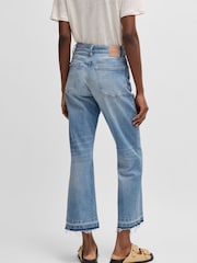 BOSS Blue Light Wash Kick Flare Stretch Denim Jeans - Image 2 of 5