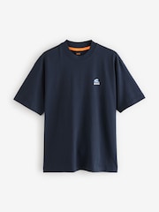 Azul - BOSS Relaxed Fit Logo T-Shirt - Imagen 5 de 6