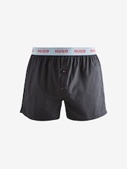 HUGO Blue 100% Cotton Boxers 3 Pack - Image 2 of 5
