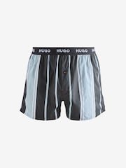 HUGO Blue 100% Cotton Boxers 3 Pack - Image 3 of 5