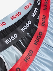 HUGO Blue 100% Cotton Boxers 3 Pack - Image 5 of 5