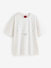 HUGO 100% Cotton Palm Tree Back Graphic T-Shirt - Bild 6 von 6