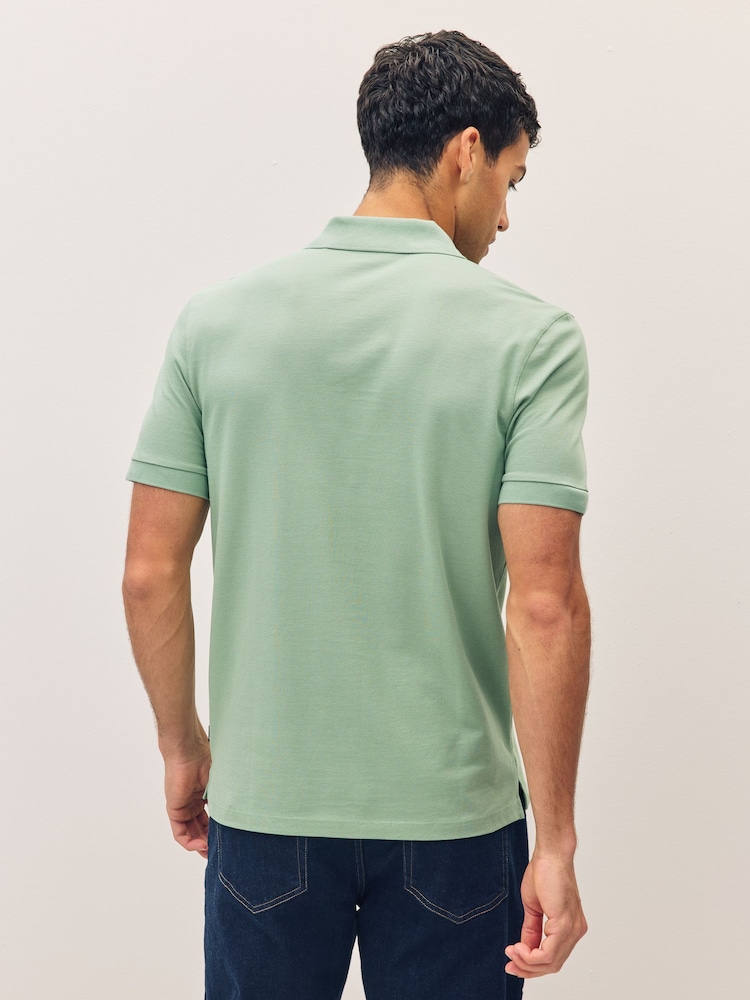 BOSS Green 100% Cotton Pallas Regular-Fit Logo Polo Shirt - Image 2 of 5