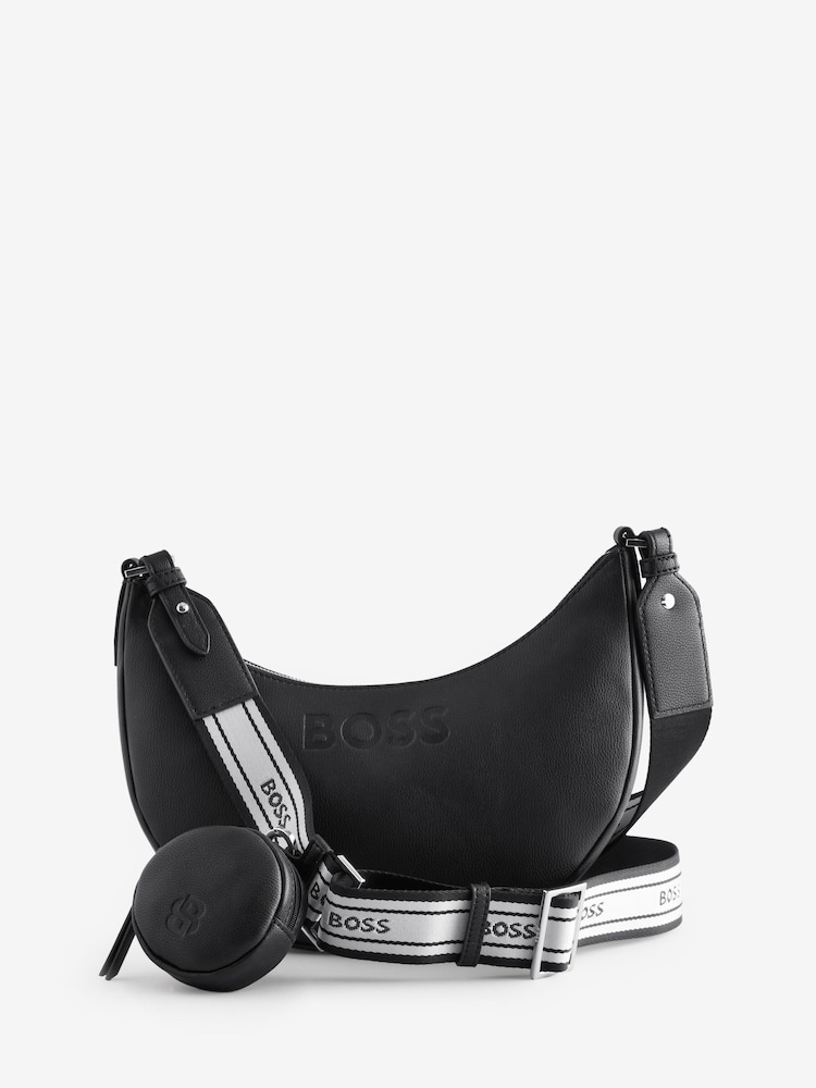 BOSS Black Addison Halfmoon Shape Cross-Body Bag - Image 1 of 4