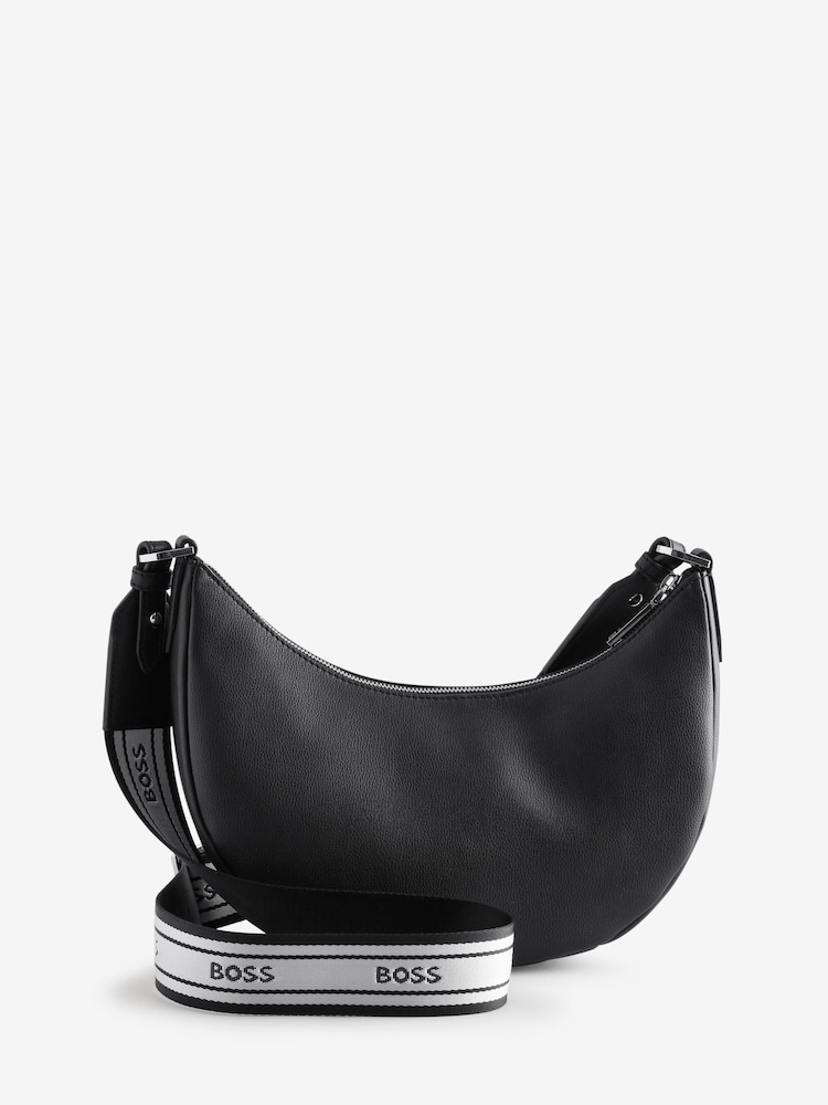 BOSS Black Addison Halfmoon Shape Cross-Body Bag - Image 2 of 4