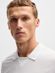 أبيض - BOSS Golf Palle Revere Collar Regular-Fit Polo Shirt - صورة 4 من 5