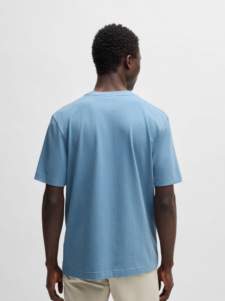 BOSS Blue Relaxed Fit Logo T-Shirt - Image 2 of 5