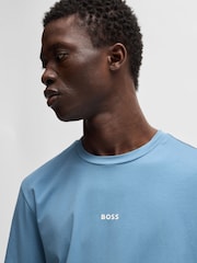 BOSS Blue Relaxed Fit Logo T-Shirt - Image 4 of 5