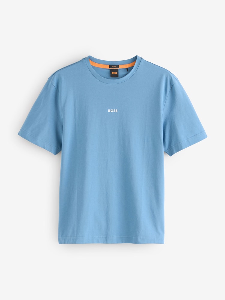 BOSS Blue Relaxed Fit Logo T-Shirt - Image 5 of 5
