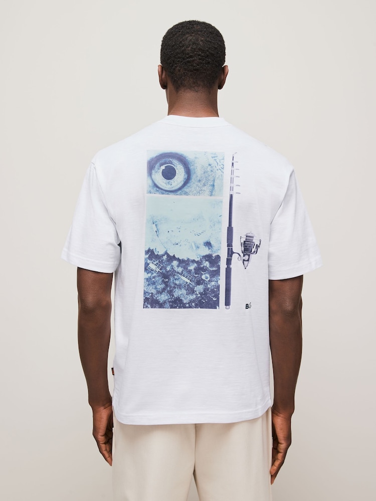 BOSS Natural 100% Cotton Relaxed-Fit Logo T-Shirt - Image 3 of 6