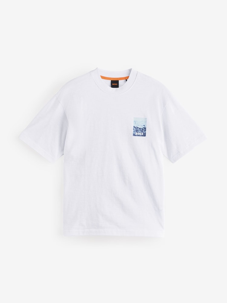 BOSS Natural 100% Cotton Relaxed-Fit Logo T-Shirt - Image 5 of 6