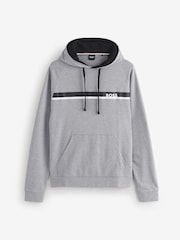 BOSS Grey 100% Cotton Authentic Logo Hoodie - Image 1 of 1