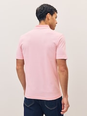 Rosa - BOSS Relaxed Fit Tipped Collar Polo Shirt - Imagen 2 de 4