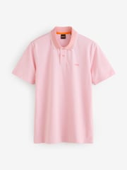 Rosa - BOSS Relaxed Fit Tipped Collar Polo Shirt - Imagen 4 de 4