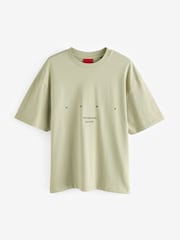 HUGO 100% Cotton Palm Tree Back Graphic T-Shirt - Imagen 5 de 5