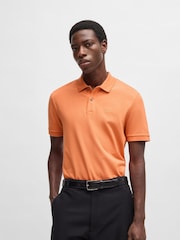 BOSS Orange Regular Fit Pallas Logo 100% Cotton Polo Shirt - Image 1 of 5