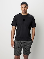 BOSS Black Relaxed-Fit 100% Cotton T-Shirt And Shorts Set - Image 1 of 7