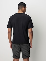 BOSS Black Relaxed-Fit 100% Cotton T-Shirt And Shorts Set - Image 2 of 7