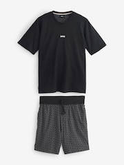BOSS Black Relaxed-Fit 100% Cotton T-Shirt And Shorts Set - Image 5 of 7