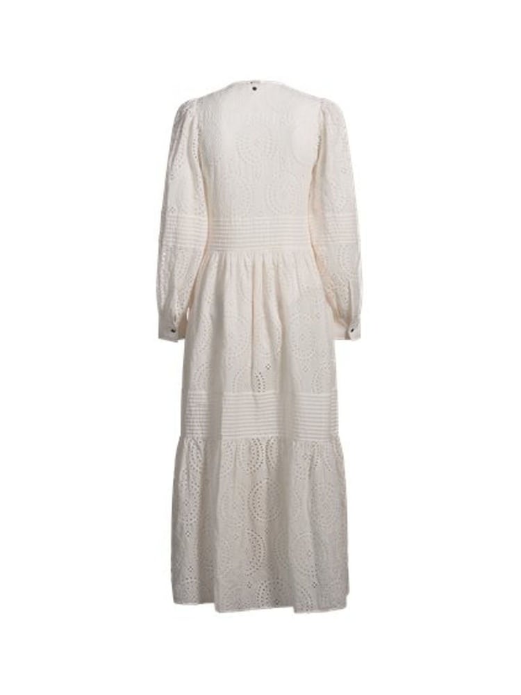 BOSS White 100% Cotton Crochet Maxi Dress - Image 8 of 9