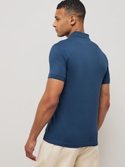 BOSS Blue Passenger Slim-Fit Box Logo Polo Shirt - Image 2 of 6