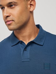 BOSS Blue Passenger Slim-Fit Box Logo Polo Shirt - Image 3 of 6