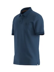BOSS Blue Passenger Slim-Fit Box Logo Polo Shirt - Image 6 of 6
