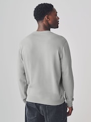 BOSS Grey Box Logo Relaxed-Fit 100% Cotton Sweatshirt - Image 2 of 4