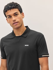 BOSS Black Golf Palle Revere Collar Regular-Fit Polo Shirt - Image 3 of 4
