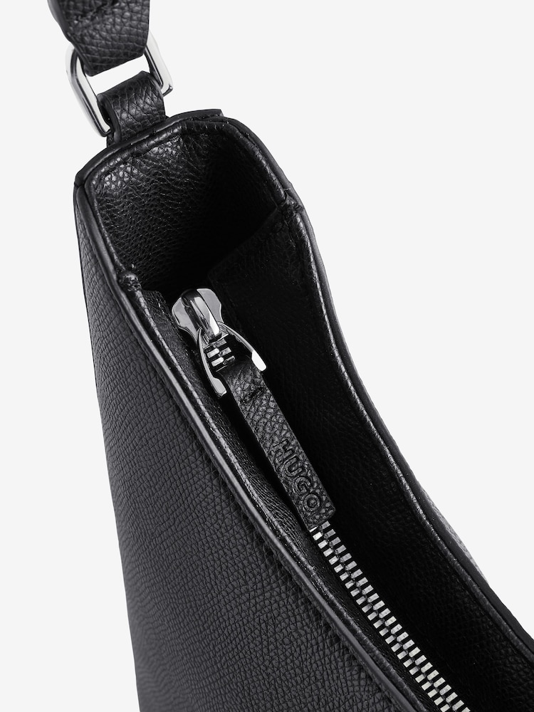 HUGO Black Chris Hobo Shoulder Bag - Image 5 of 7