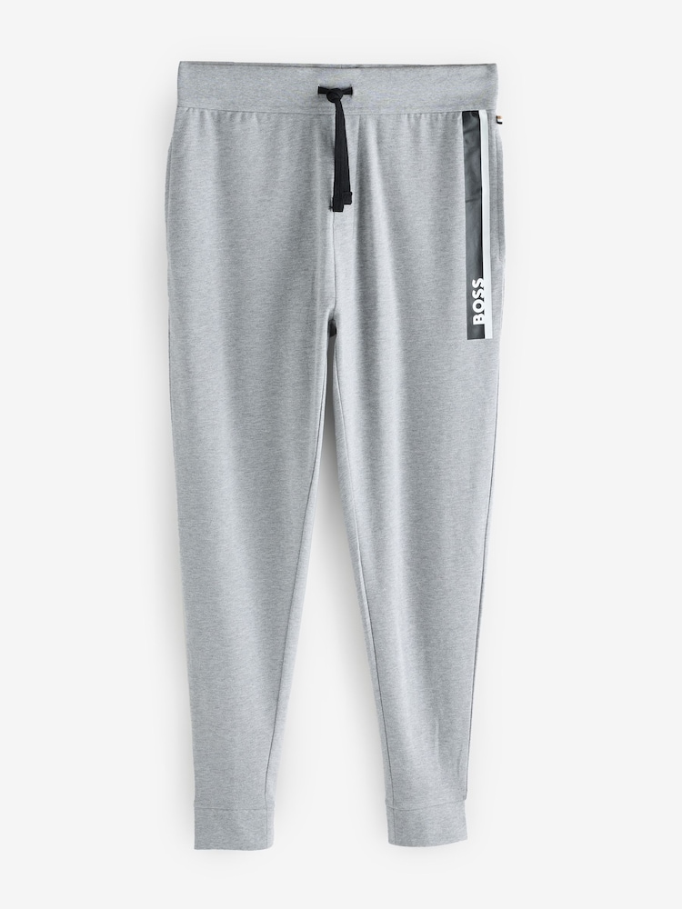 BOSS Grey 100% Cotton Authentic Logo Joggers - Image 1 of 1