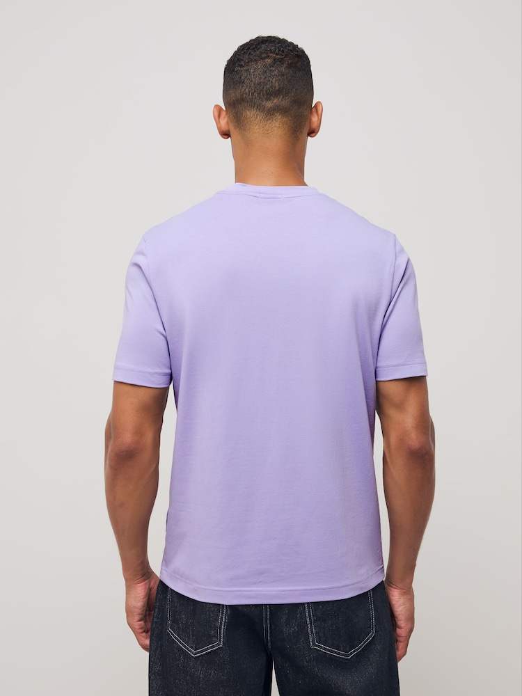 BOSS Purple Relaxed Fit Logo T-Shirt - Image 2 of 4