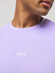 BOSS Purple Relaxed Fit Logo T-Shirt - Image 3 of 4